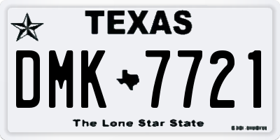 TX license plate DMK7721