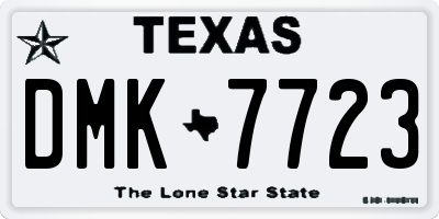 TX license plate DMK7723
