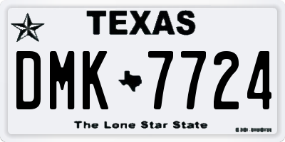 TX license plate DMK7724