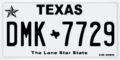TX license plate DMK7729