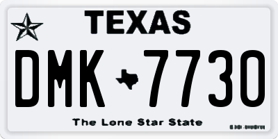 TX license plate DMK7730