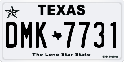 TX license plate DMK7731