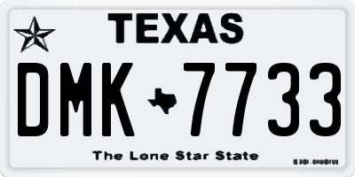 TX license plate DMK7733