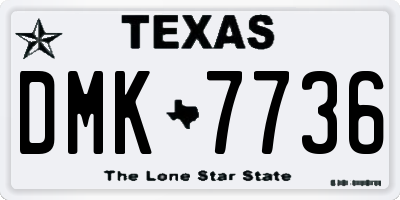 TX license plate DMK7736