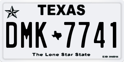 TX license plate DMK7741