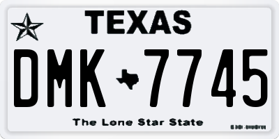 TX license plate DMK7745