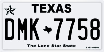 TX license plate DMK7758