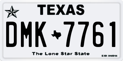TX license plate DMK7761