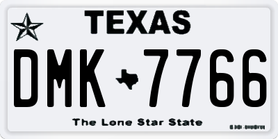 TX license plate DMK7766