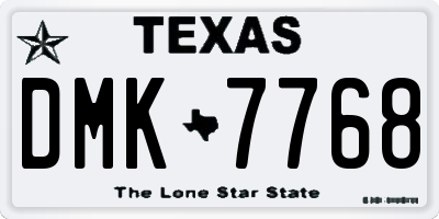 TX license plate DMK7768