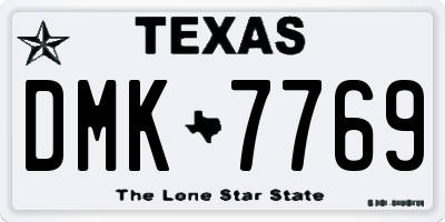 TX license plate DMK7769