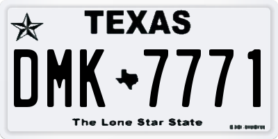 TX license plate DMK7771