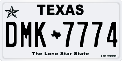 TX license plate DMK7774
