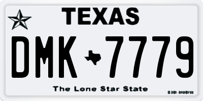TX license plate DMK7779