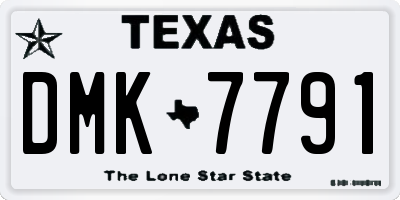 TX license plate DMK7791