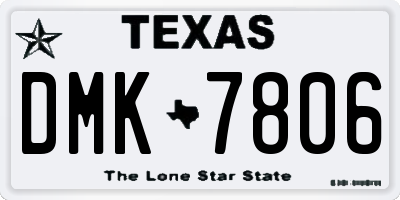 TX license plate DMK7806