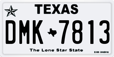TX license plate DMK7813