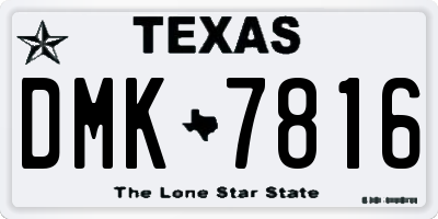 TX license plate DMK7816