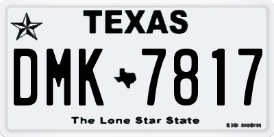 TX license plate DMK7817