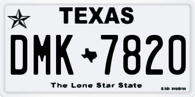 TX license plate DMK7820