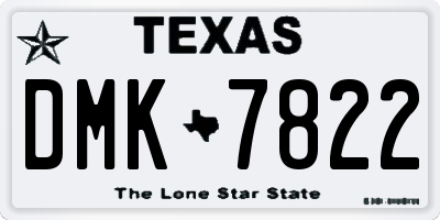 TX license plate DMK7822