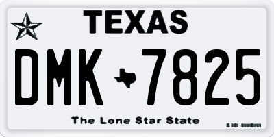TX license plate DMK7825