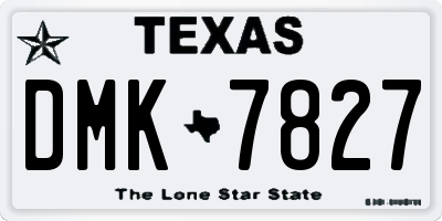 TX license plate DMK7827