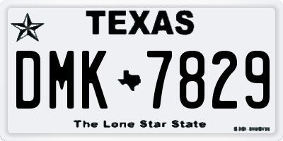 TX license plate DMK7829