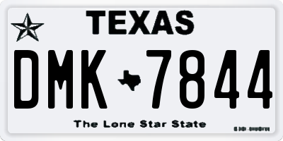 TX license plate DMK7844
