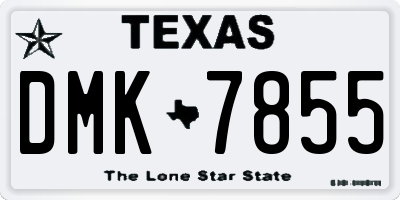TX license plate DMK7855