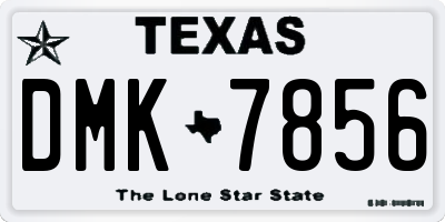 TX license plate DMK7856