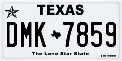 TX license plate DMK7859