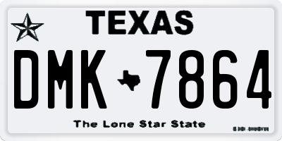 TX license plate DMK7864