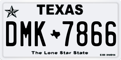 TX license plate DMK7866