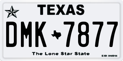 TX license plate DMK7877