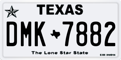TX license plate DMK7882