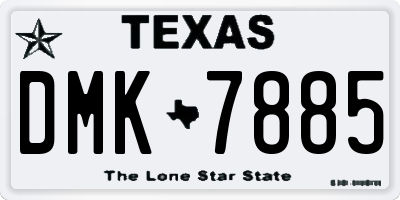TX license plate DMK7885