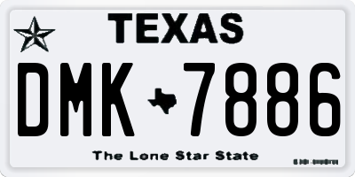 TX license plate DMK7886