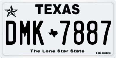 TX license plate DMK7887