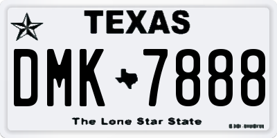 TX license plate DMK7888