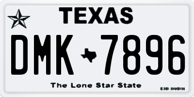 TX license plate DMK7896