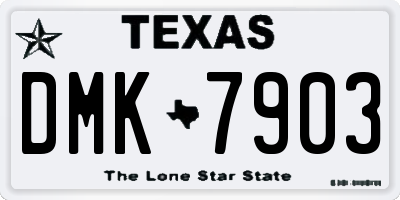 TX license plate DMK7903