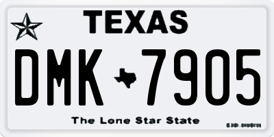 TX license plate DMK7905