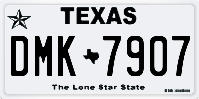 TX license plate DMK7907