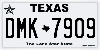 TX license plate DMK7909