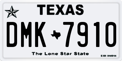 TX license plate DMK7910