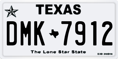 TX license plate DMK7912