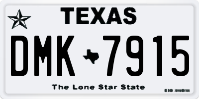 TX license plate DMK7915