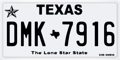 TX license plate DMK7916