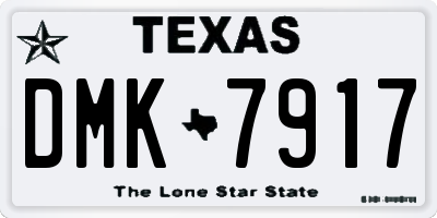 TX license plate DMK7917